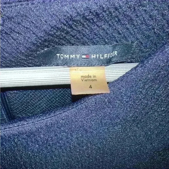 Tommy Hilfiger Short Sleeve Dress, Navy Blue, Size 4 - Picture 3 of 3